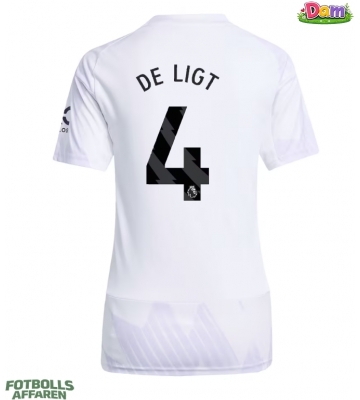 Manchester United Matthijs de Ligt #4 Bortatröja Kvinnor 2025-26 Kortärmad